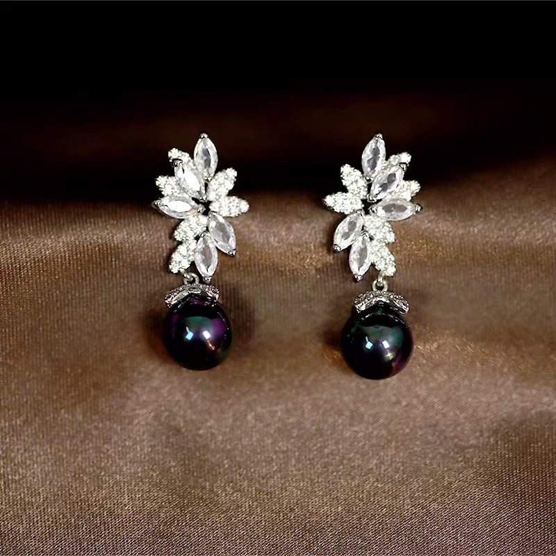 Unique And Stylish Long Gold-plated Silver Alloy Earrings