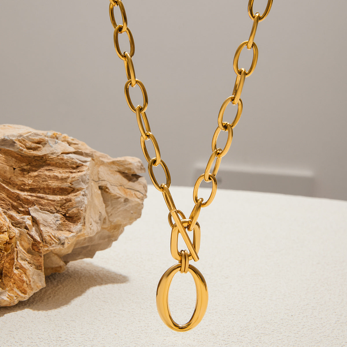 18K Gold Stainless Steel Minimalist Stainless Steel Necklace