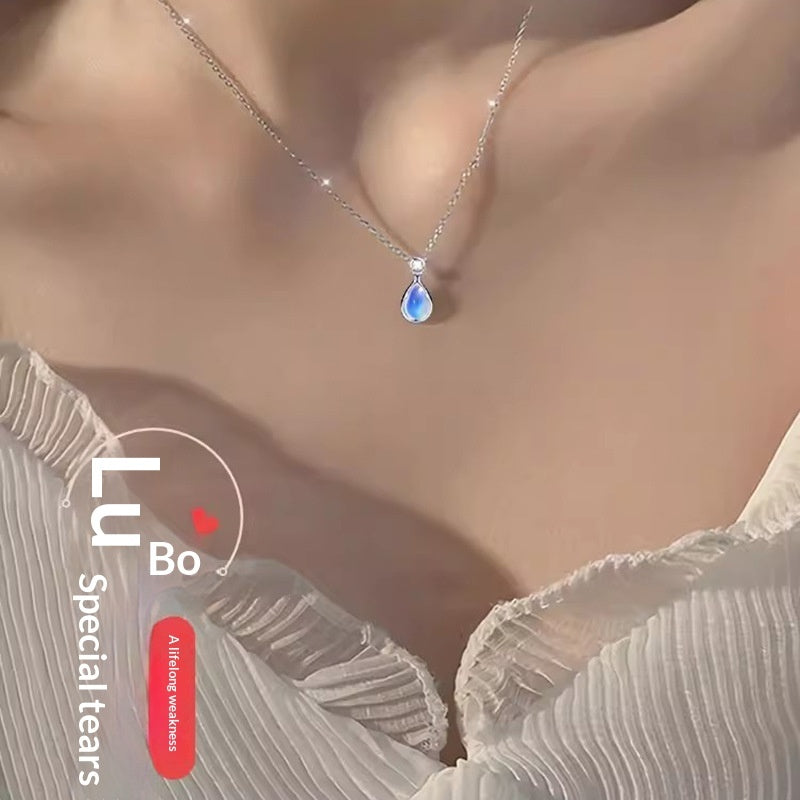 Womens 925 Sterling Silver Ruperts Tears Necklace