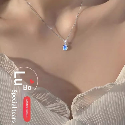 Womens 925 Sterling Silver Ruperts Tears Necklace