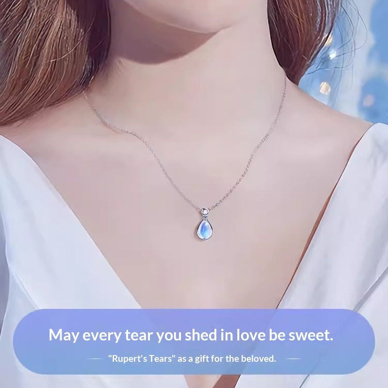 Womens 925 Sterling Silver Ruperts Tears Necklace