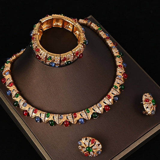 Necklace Earrings Bracelet Fashionable Lightweight Luxury Elegance Set