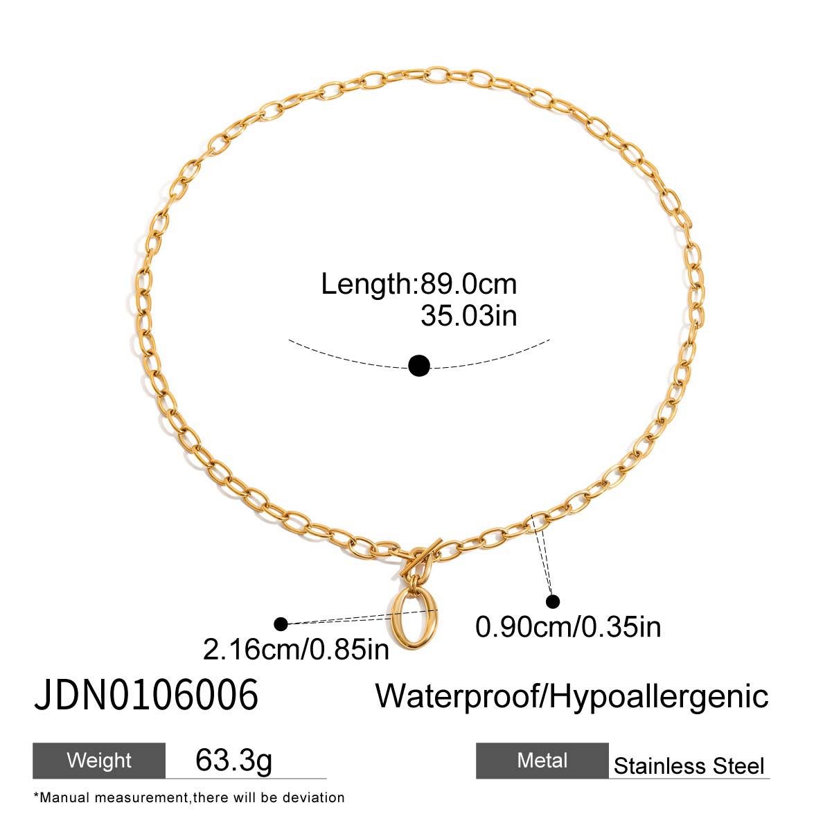 18K Gold Stainless Steel Minimalist Stainless Steel Necklace