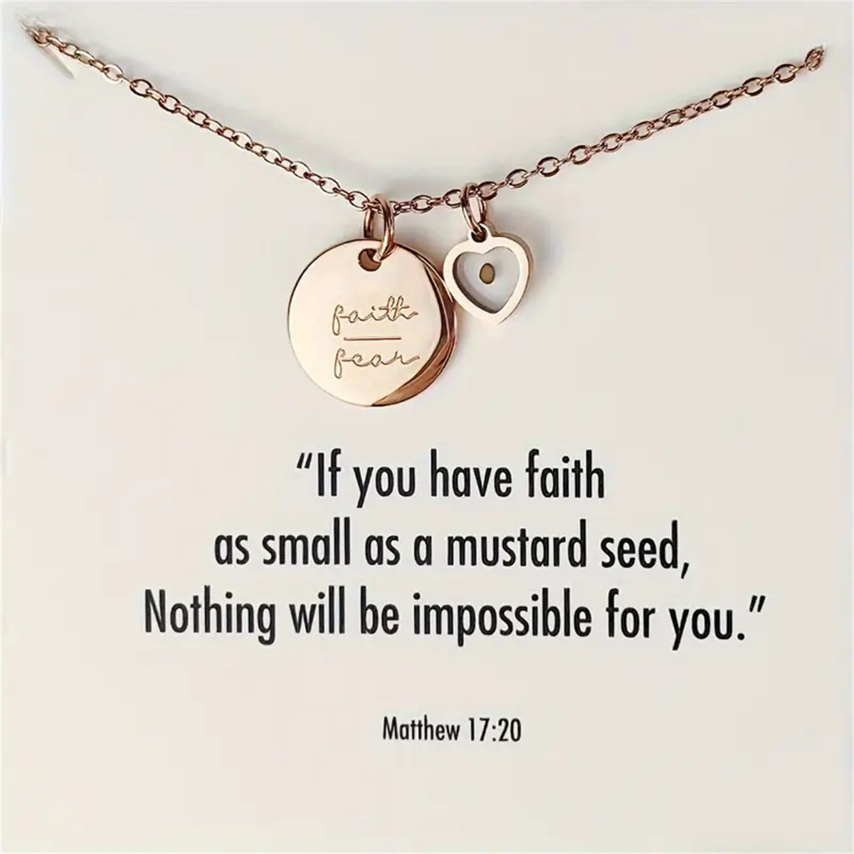 Mustard Seed Pendant Faith-Boosting Wish-Granting Necklace